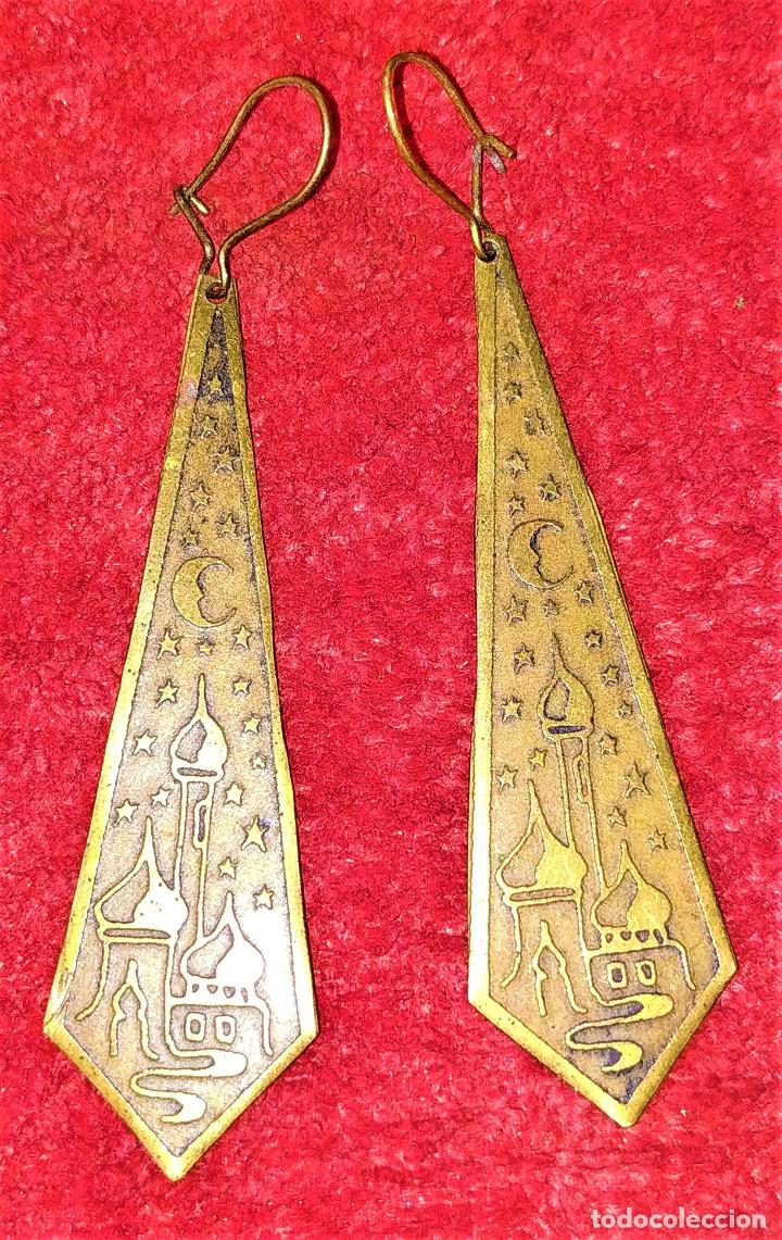 Joyeria: PENDIENTES. BRONCE. TURQUIA(?). CIRCA 1930 - Foto 1