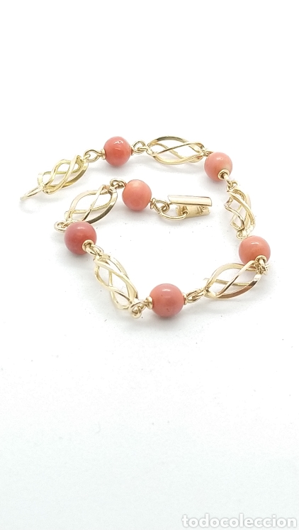Joyeria: Pulsera oro 18 kts.corales 9,7grms - Foto 1