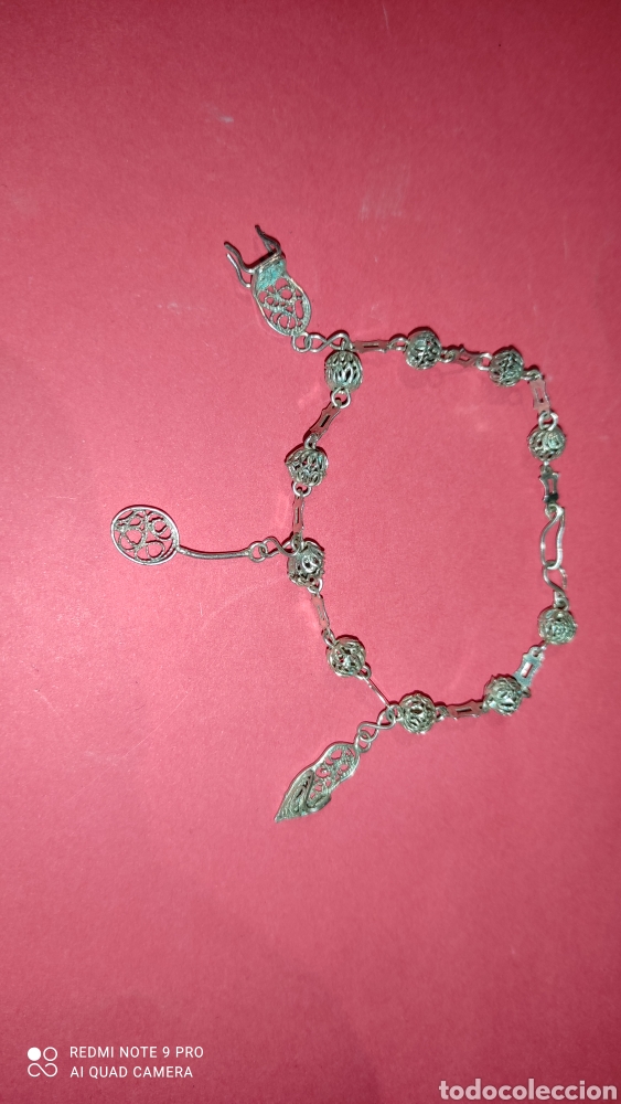 Joyeria: Pulsera filigrana plata. Bolas y dijes. - Foto 2