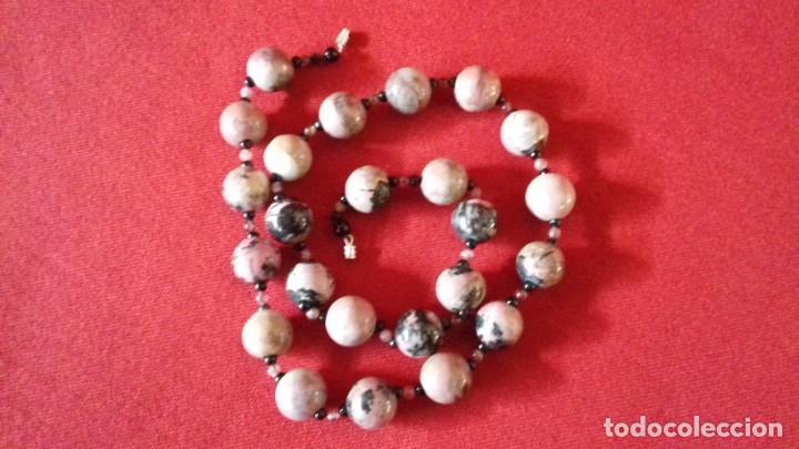 Joyeria: Collar de bolas de mineral jaspeado - Foto 1