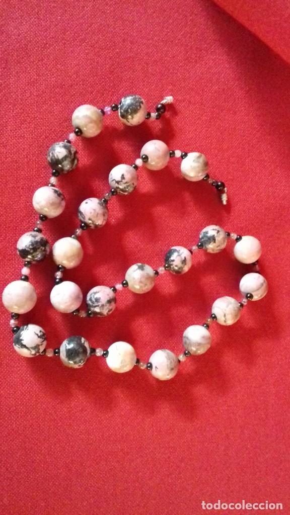 Joyeria: Collar de bolas de mineral jaspeado - Foto 4