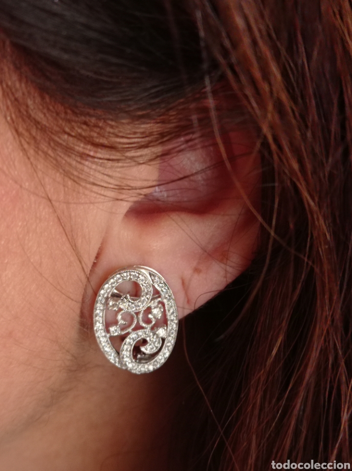 Joyeria: Pendientes de oro blanco y diamantes - Foto 3