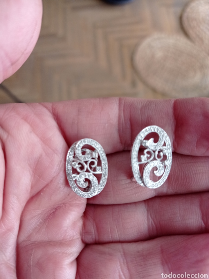 Joyeria: Pendientes de oro blanco y diamantes - Foto 4
