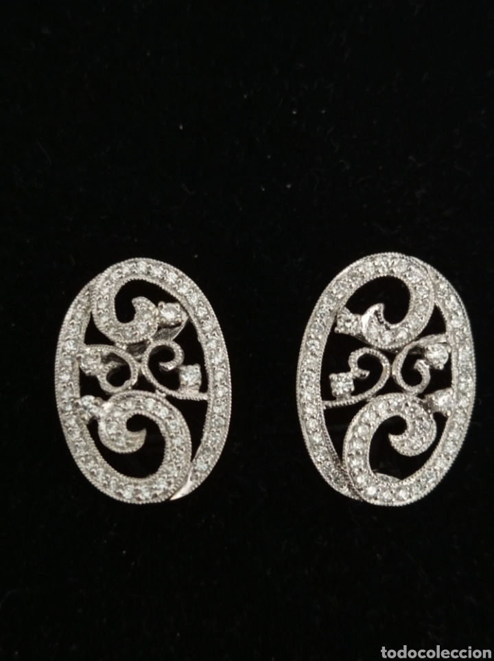 Joyeria: Pendientes de oro blanco y diamantes - Foto 1