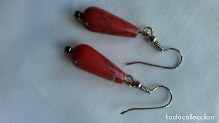 Joyeria: Pendientes vintage de plata y coral - Foto 1