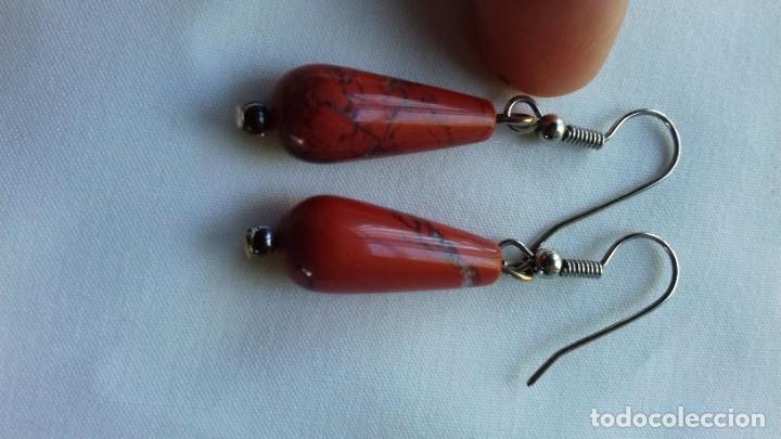 Joyeria: Pendientes vintage de plata y coral - Foto 6