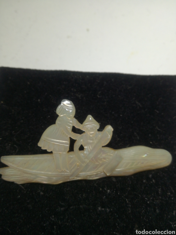 Joyeria: Broche antiguo de madreperla - Foto 4