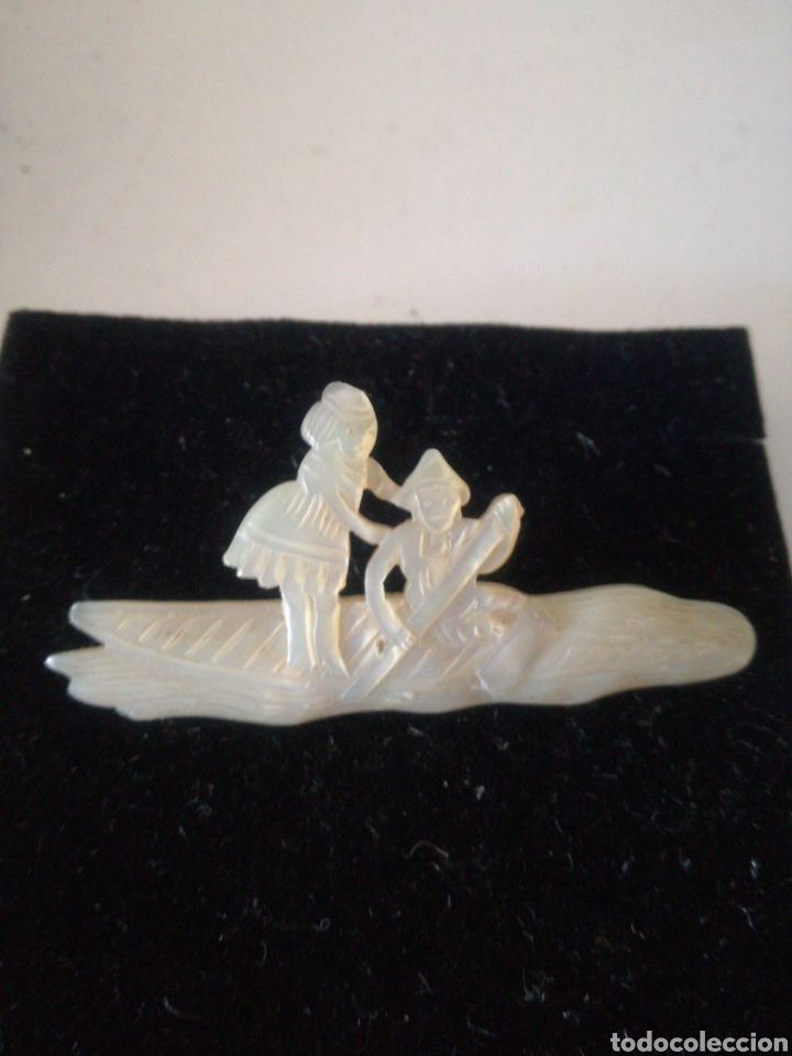 Joyeria: Broche antiguo de madreperla - Foto 1
