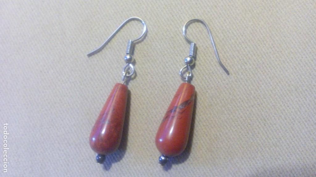 Joyeria: Pendientes vintage de plata y coral - Foto 2