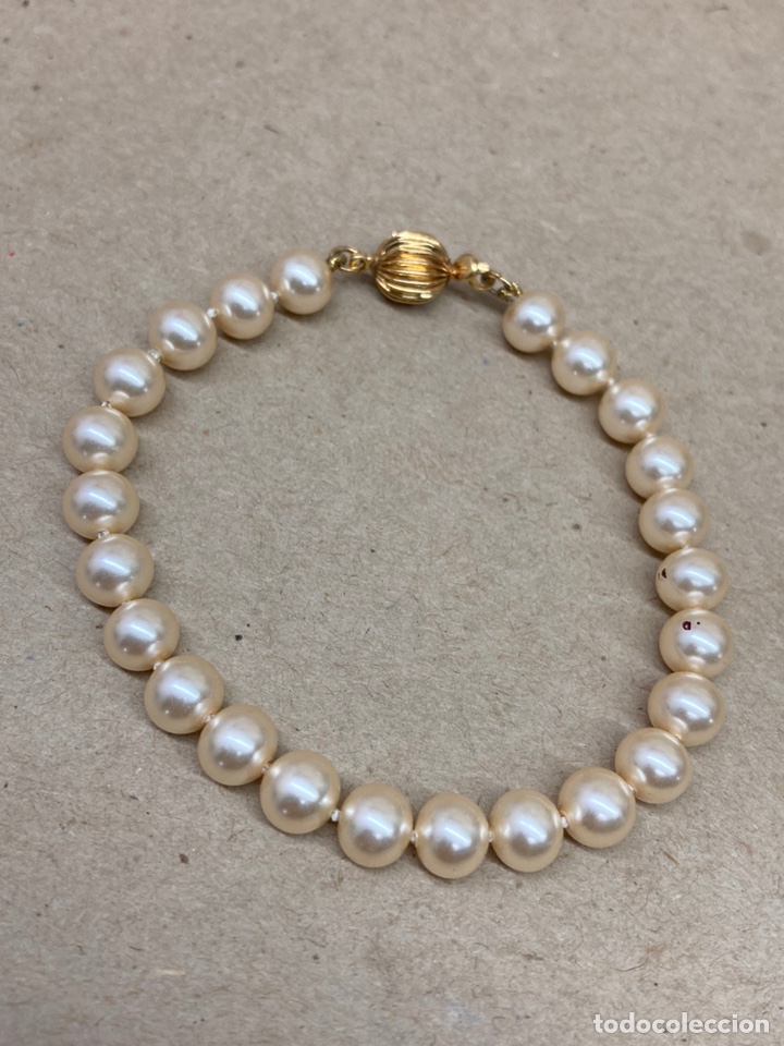 Joyeria: Pulsera de perlas Majorica cierre ba&ntilde;ado oro - Foto 1