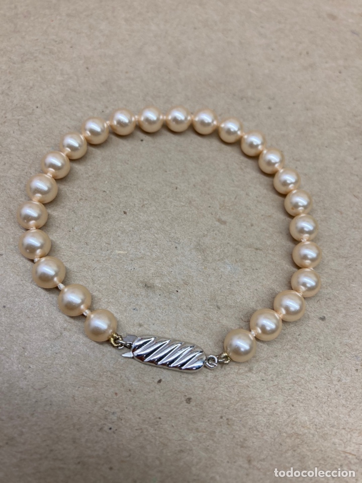 Joyeria: Pulsera de perlas Majorica cierre rodiado - Foto 1