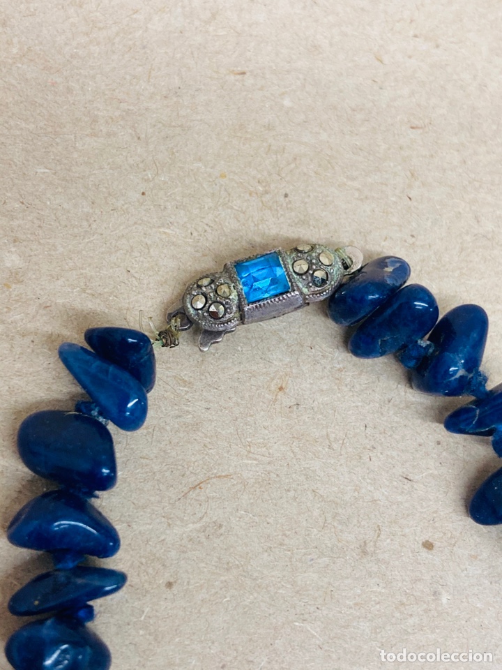 Joyeria: Collar piedras lapisl&aacute;zuli y cierre de plata - Foto 3