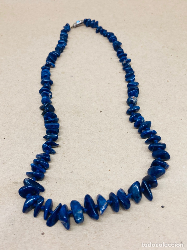 Joyeria: Collar piedras lapisl&aacute;zuli y cierre de plata - Foto 1