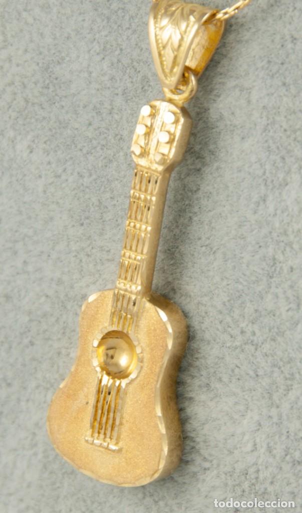 colgante guitarra en oro 18k - Comprar Colgantes Antiguos en todocoleccion  - 230352880