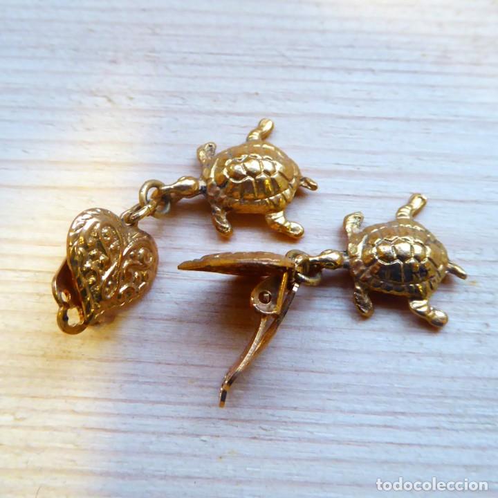 Joyeria: Pendientes vintage con clip y ba&ntilde;o de oro - Foto 4