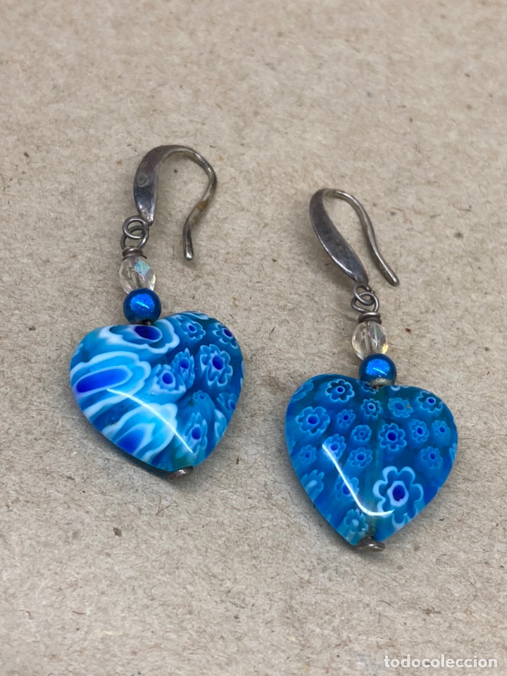 Joyeria: Pendientes de plata y cristal de murano/P66 - Foto 1