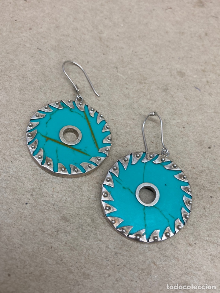 Joyeria: Pendientes de plata y turquesa/P66 - Foto 2