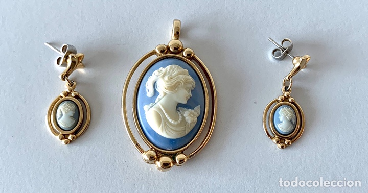 Joyeria: Conjunto parur de colgante y pendientes - Foto 1