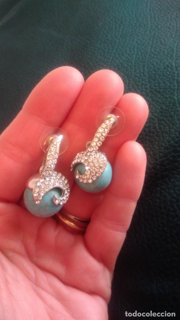 Joyeria: BONITOS PENDIENTES DE PEDRER&Iacute;A Y TURQUESA RECONSTITUIDA