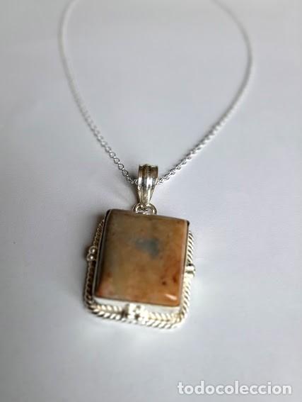 Joyeria: Medall&oacute;n de plata, colgante con jaspe - Foto 3