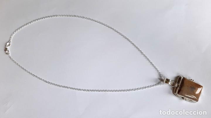 Joyeria: Medall&oacute;n de plata, colgante con jaspe - Foto 2