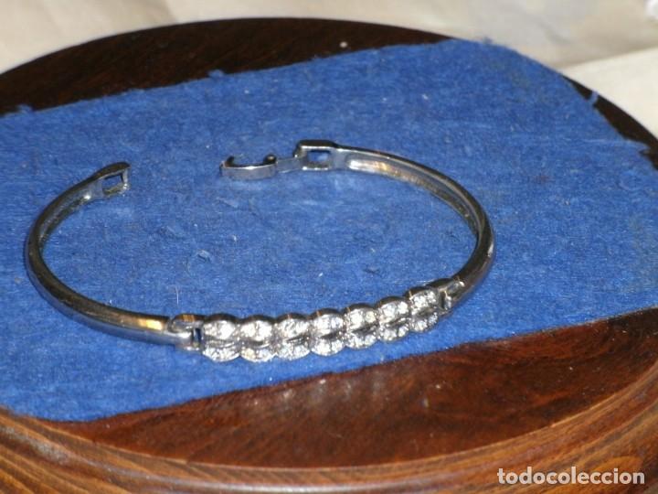 Joyeria: PULSERA CON CIRCONITAS PLATEADA.VINTAGE. - Foto 6