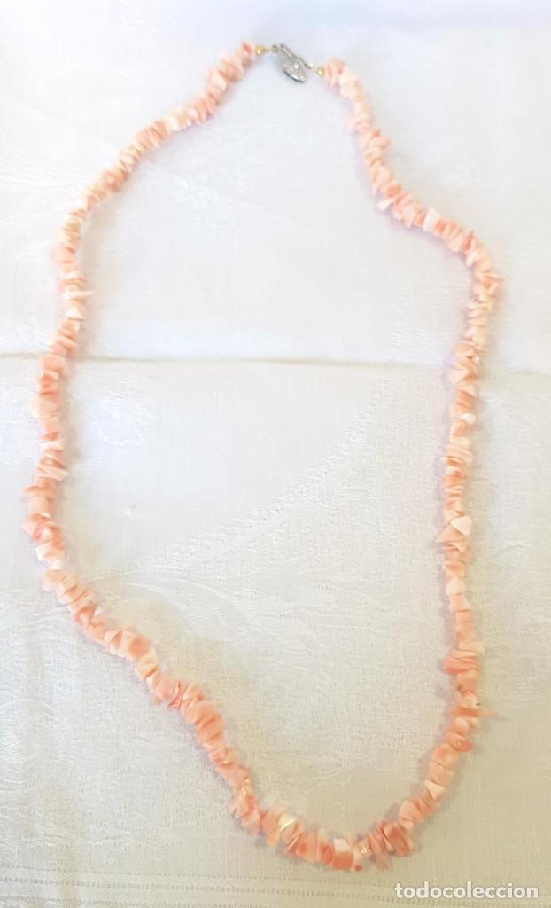 Joyeria: Antiguo Collar De Coral Rosa - Foto 2