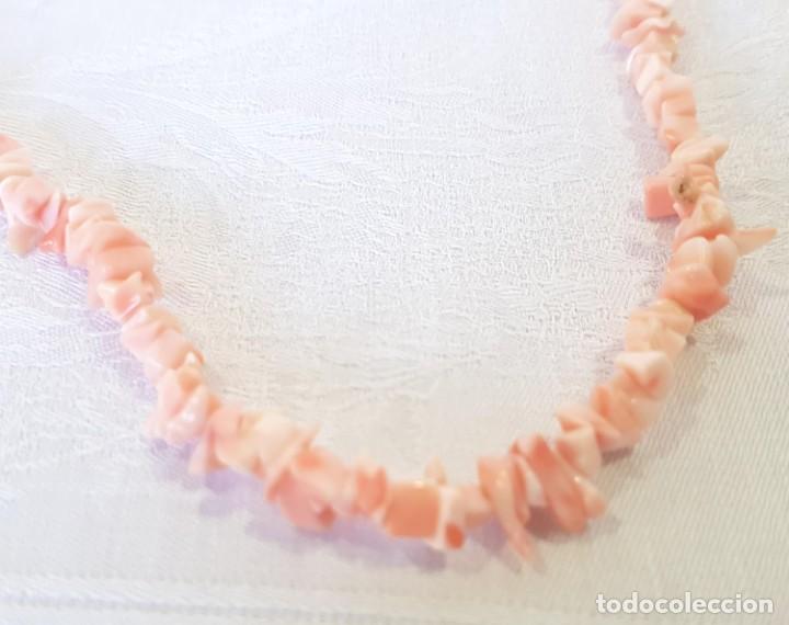 Joyeria: Antiguo Collar De Coral Rosa - Foto 4