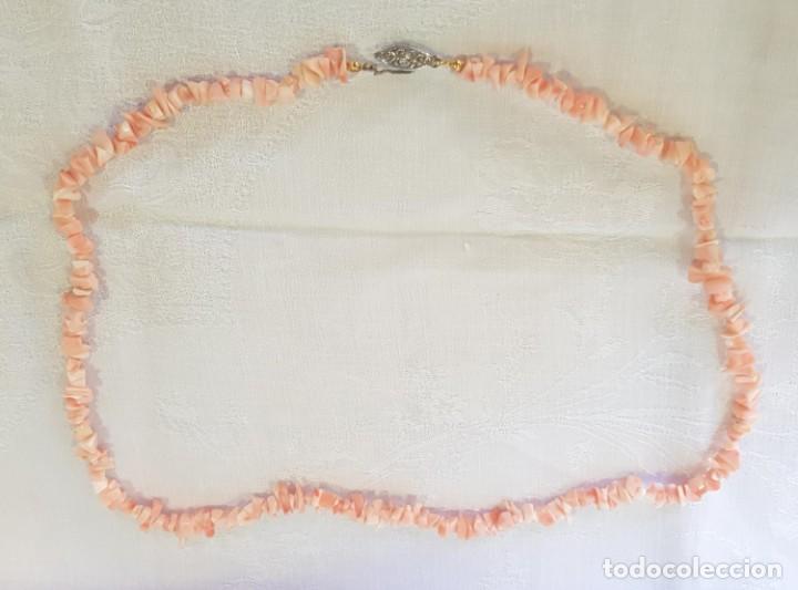 Joyeria: Antiguo Collar De Coral Rosa - Foto 6