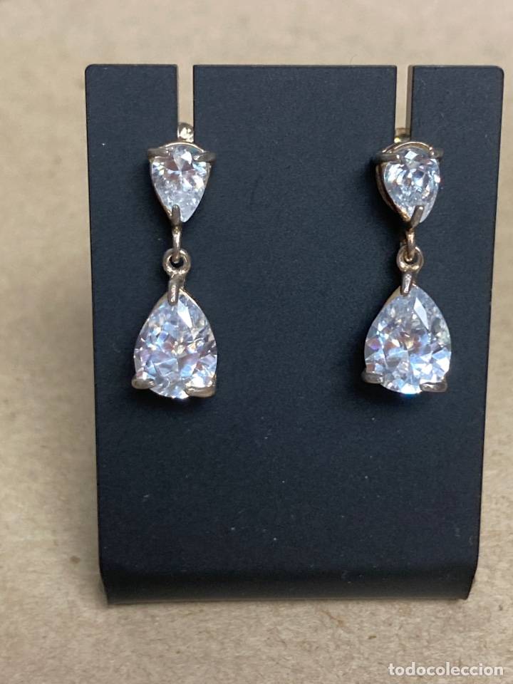 Joyeria: Pendientes de plata y circonitas