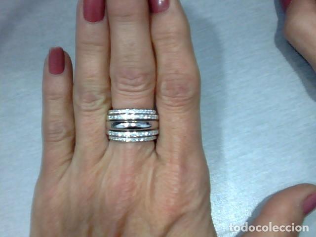 Joyeria: anillo oro blanco 18 kts y diamantes - Foto 2