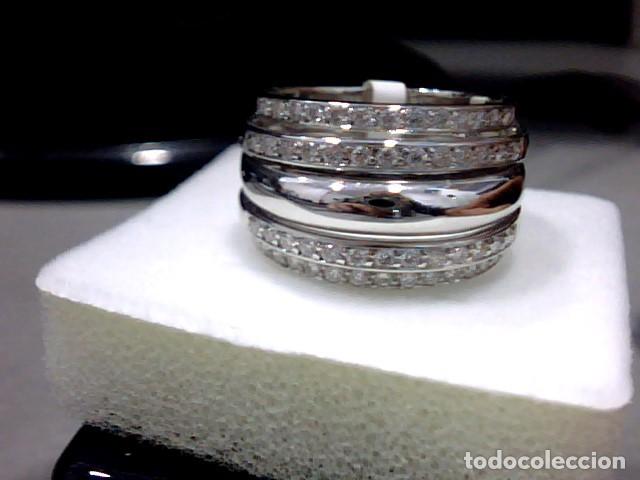 Joyeria: anillo oro blanco 18 kts y diamantes - Foto 3