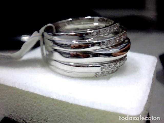 Joyeria: anillo oro blanco 18 kts y diamantes - Foto 4