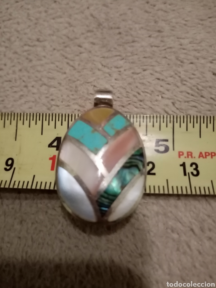 Joyeria: Colgante de plata n&aacute;car, turquesa, madreperla - Foto 7
