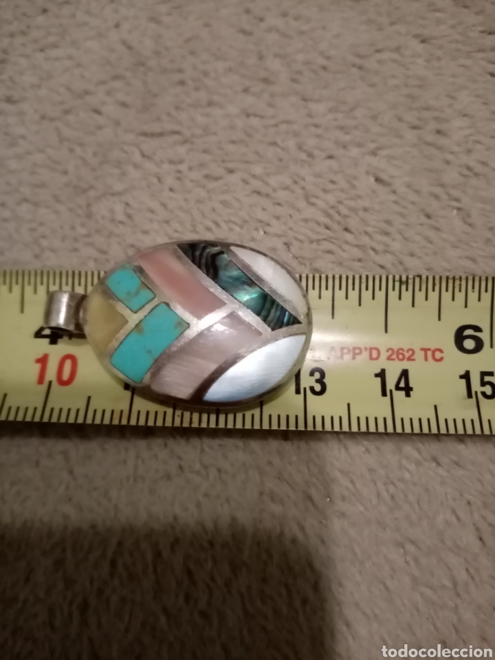 Joyeria: Colgante de plata n&aacute;car, turquesa, madreperla - Foto 8