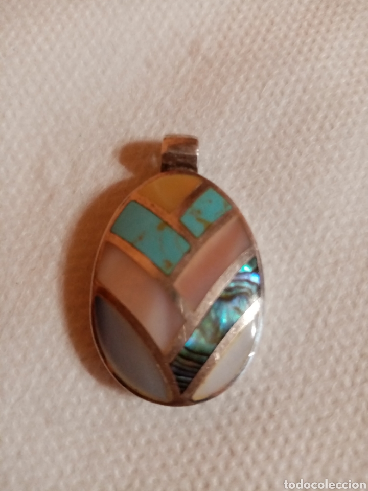 Joyeria: Colgante de plata n&aacute;car, turquesa, madreperla - Foto 9