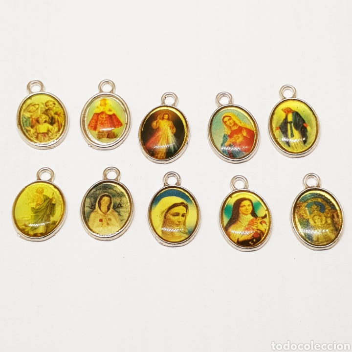 Joyeria: (FAR) LOTE 10 COLGANTES RELIGIOSOS - Foto 1