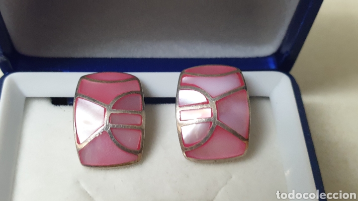 Joyeria: PENDIENTES DE PLATA DE LEY CONTRASTE Y NACAR - Foto 1
