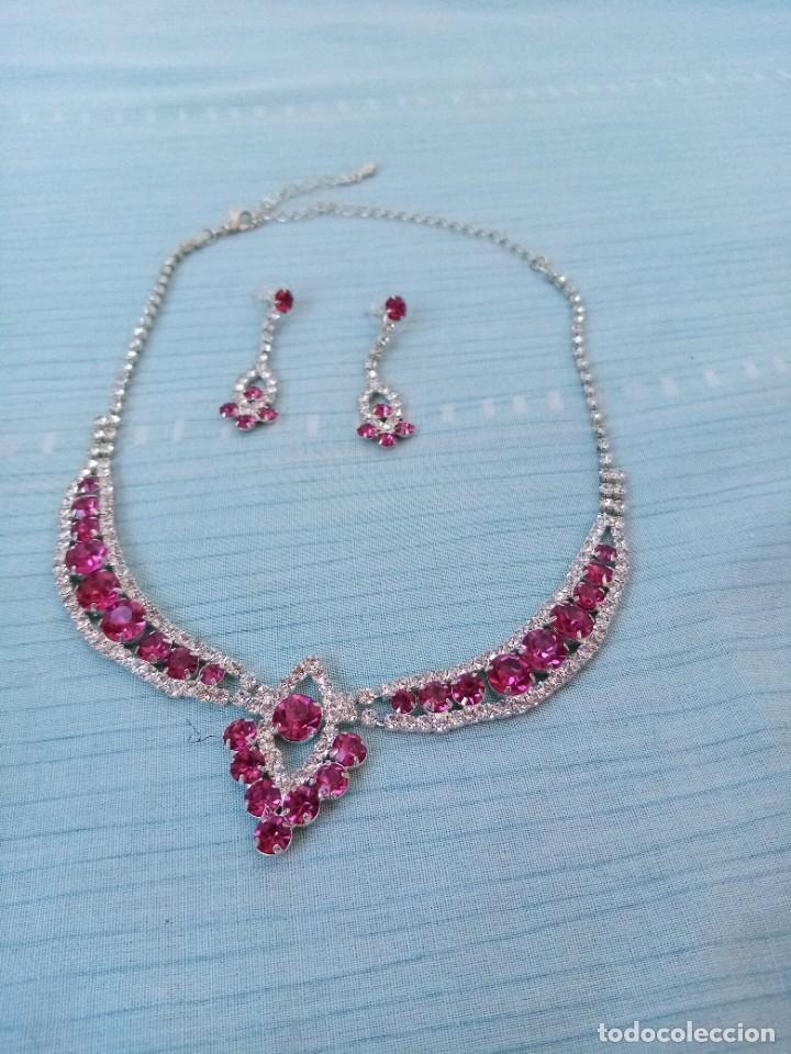 Joyeria: Conjunto vintage de collar y pendientes - Foto 4