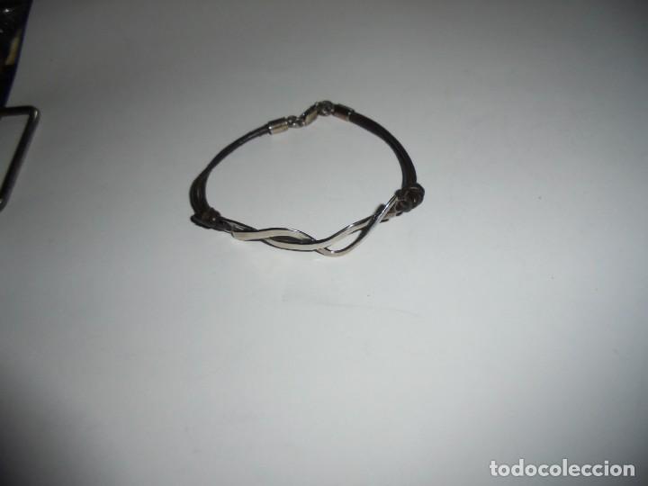 Joyeria: PULSERA DE PLATA Y CUERO - Foto 1