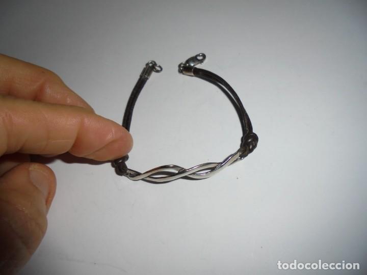 Joyeria: PULSERA DE PLATA Y CUERO - Foto 5