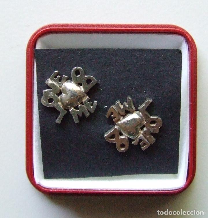 Joyeria: PENDIENTES LOVE ME DO BEATLES PLATA DE LEY - Foto 1