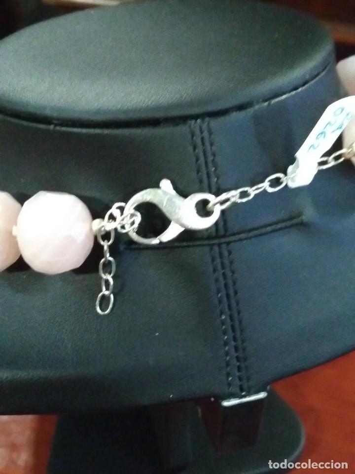 Joyeria: Collar de cuarzo rosa y plata ca3 - Foto 7