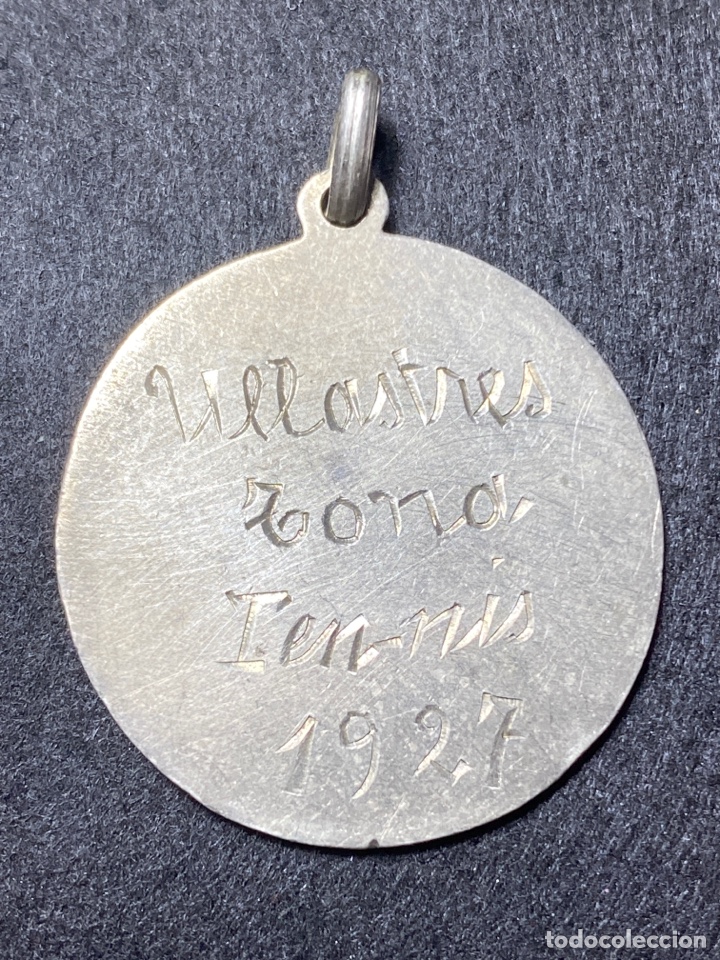 Joyeria: Medalla plata tenis con texto al dorso - Foto 2
