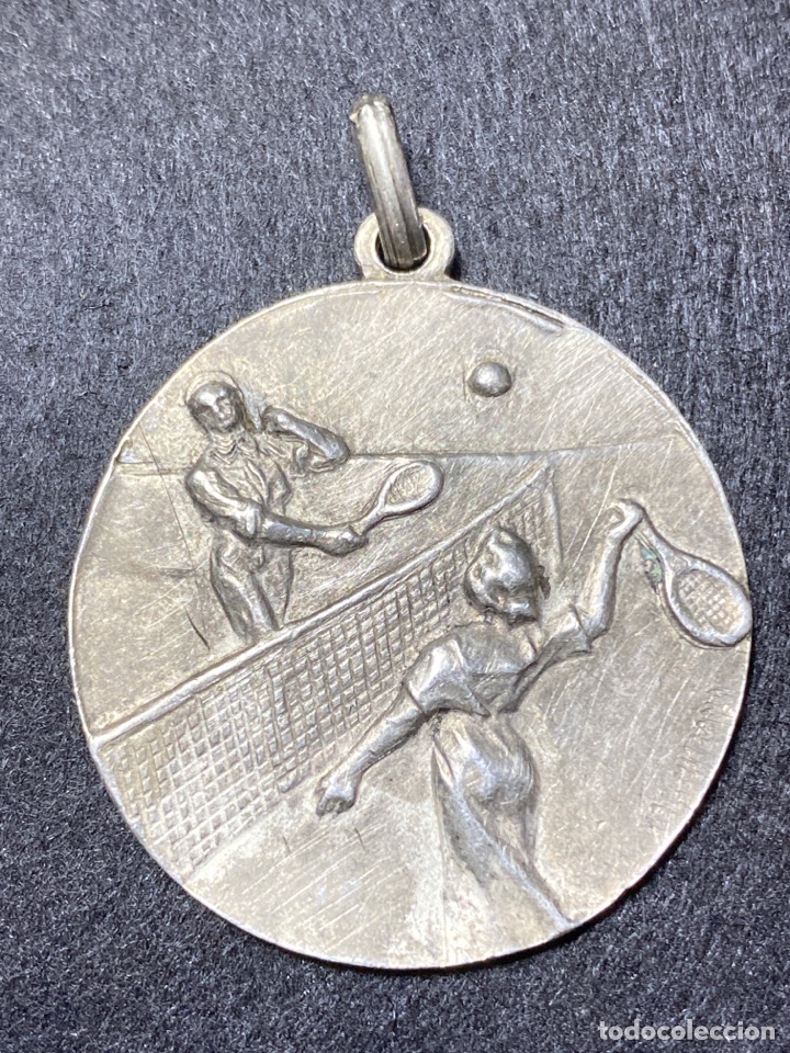 Joyeria: Medalla plata tenis con texto al dorso - Foto 1