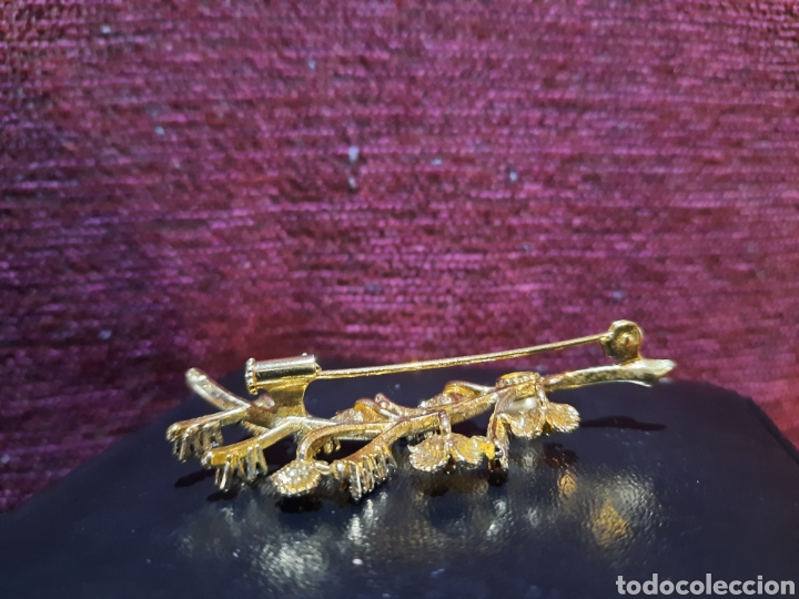 Joyeria: Broche con perla y circonitas granates y ba&ntilde;o de oro - Foto 4