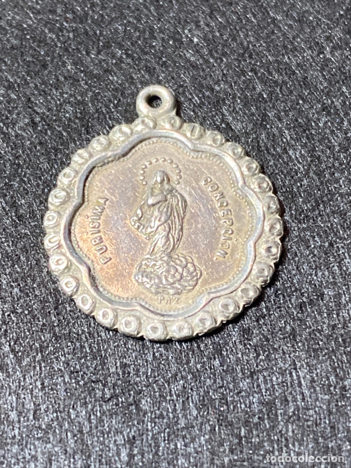 Joyeria: Antigua medalla plata Virgen Inmaculada - Foto 1