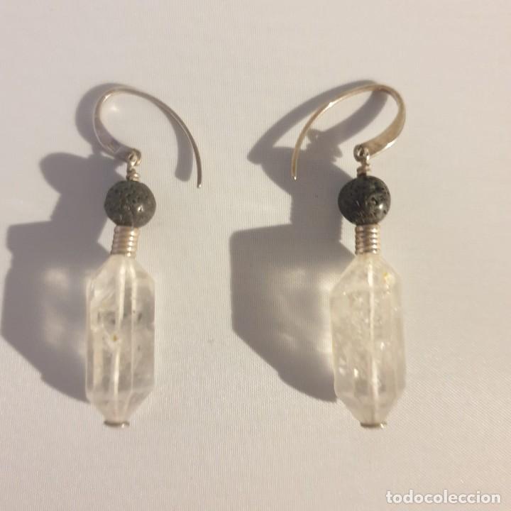 Joyeria: PENDIENTES CUARZO, LAVA Y PLATA DE LEY - Foto 4