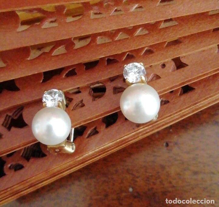 Joyeria: PENDIENTES TU Y YO. PLATA CHAPADO EN ORO. OMEGA - Foto 2
