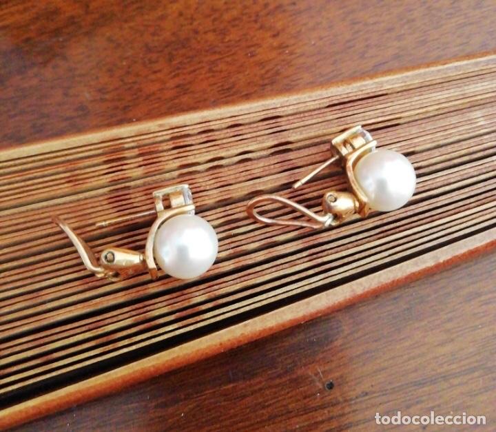 Joyeria: PENDIENTES TU Y YO. PLATA CHAPADO EN ORO. OMEGA - Foto 3